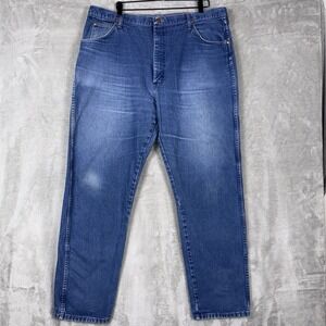 Vintage Wrangler Jeans Mens 40x32 Blue Denim 31MWZPW Relaxed Cowboy Cut Made USA